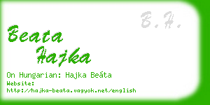 beata hajka business card